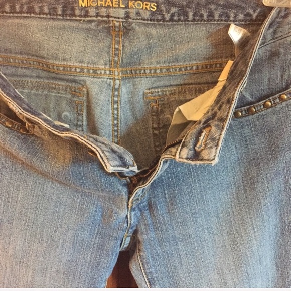 Michael Kors Jeans with Gold Studs Sz 6 - Picture 5 of 8